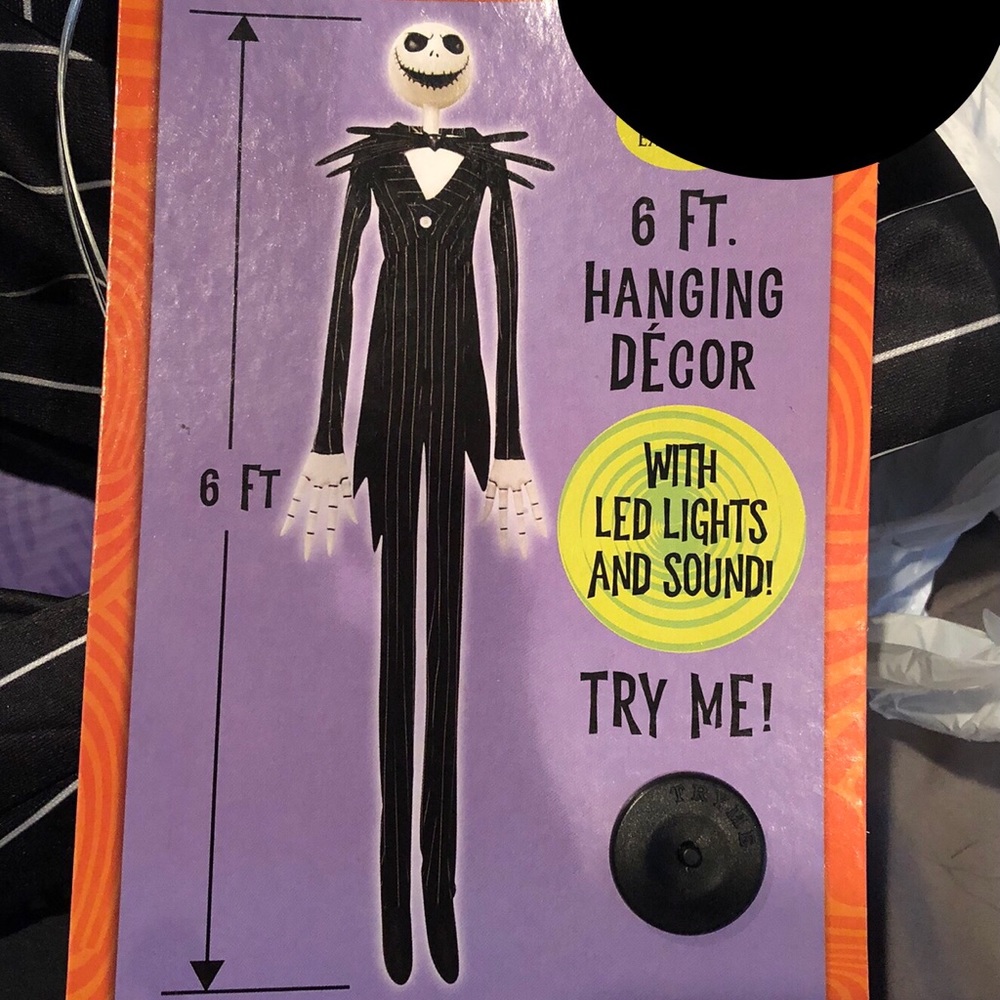 SOLD Disney Jack Skellington 6 FT Light Up Door Hanger - Picture 3 of 3